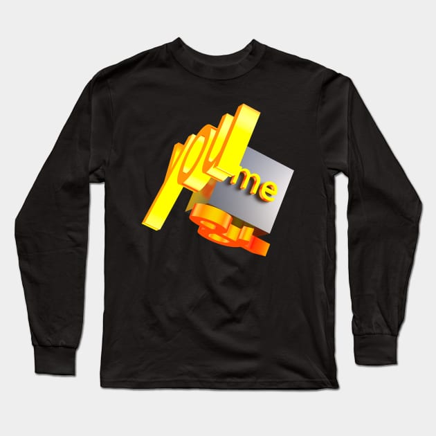 Text you and me gradient Long Sleeve T-Shirt by Yelaman